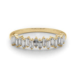 Bold & Stylish Baguette Pavé Diamond Straight Wedding Band - Diamonds By Rothschild
