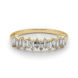 Bold & Stylish Baguette Pavé Diamond Straight Wedding Band - Diamonds By Rothschild