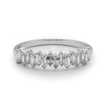 Bold & Stylish Baguette Pavé Diamond Straight Wedding Band - Diamonds By Rothschild