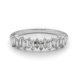 Bold & Stylish Baguette Pavé Diamond Straight Wedding Band - Diamonds By Rothschild