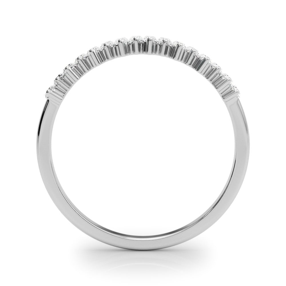 Bold & Stylish Baguette Pavé Diamond Straight Wedding Band - Diamonds By Rothschild