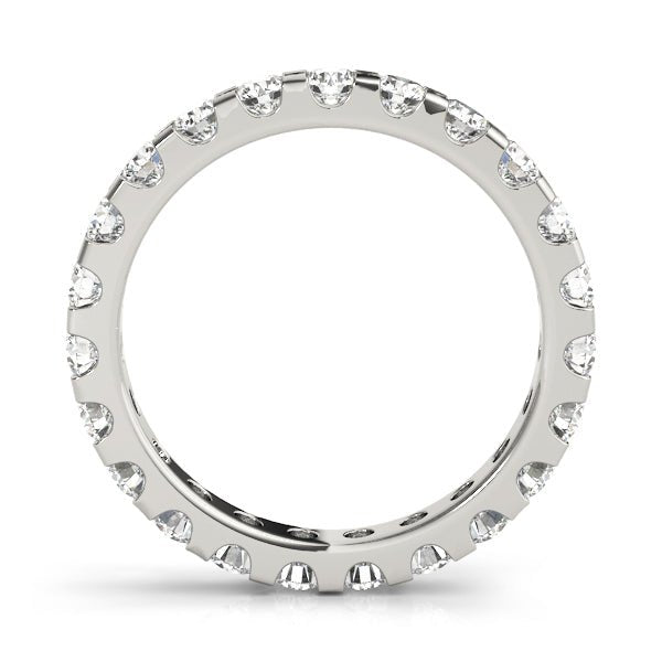 Bold U - shape Round Diamond Pavé Wedding Eternity Band - Diamonds By Rothschild