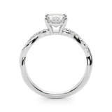 Braided Pavé Shank Oval Center Engagement Ring - Diamonds By Rothschild