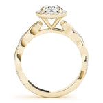 BRAIDED SHANK WITH ROUND HALO HEAD - Diamonds By Rothschild