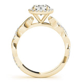 BRAIDED SHANK WITH ROUND HALO HEAD - Diamonds By Rothschild