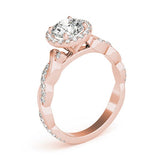 BRAIDED SHANK WITH ROUND HALO HEAD - Diamonds By Rothschild