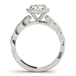 BRAIDED SHANK WITH ROUND HALO HEAD - Diamonds By Rothschild
