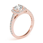 Cathedral Round Halo Engagement Ring - Diamonds By Rothschild