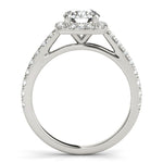 Cathedral Round Halo Engagement Ring - Diamonds By Rothschild