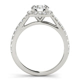 Cathedral Round Halo Engagement Ring - Diamonds By Rothschild