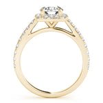 Cathedral Round Halo Engagement Ring - Diamonds By Rothschild