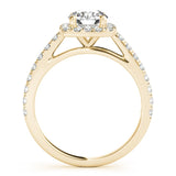 Cathedral Round Halo Engagement Ring - Diamonds By Rothschild