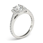 Cathedral Round Halo Engagement Ring - Diamonds By Rothschild