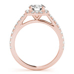Cathedral Round Halo Engagement Ring - Diamonds By Rothschild
