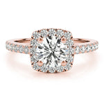 Cathedral Round Halo Engagement Ring - Diamonds By Rothschild