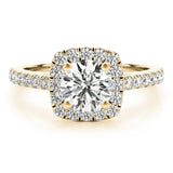 Cathedral Round Halo Engagement Ring - Diamonds By Rothschild