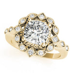 Cushion Studded Halo Side Stone Engagement Ring - Diamonds By Rothschild