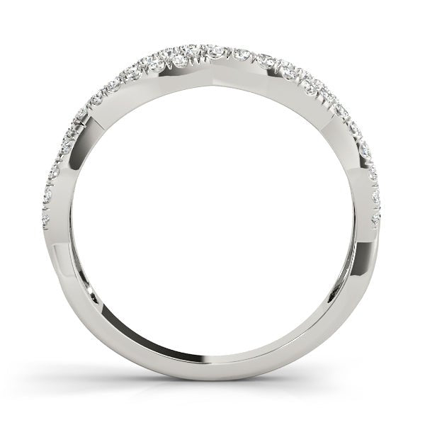 Dazzling Multiple Row Braided Diamond Pavé Wedding Ring - Diamonds By Rothschild