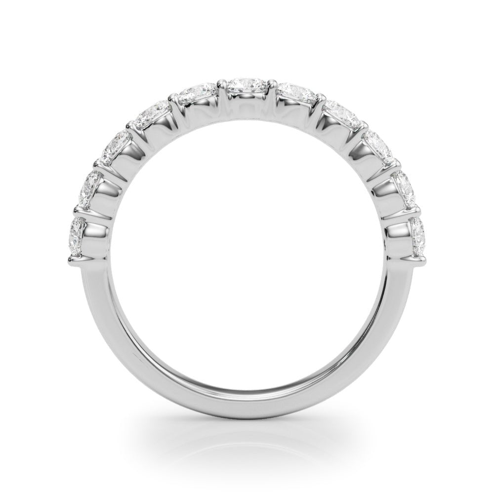 Dazzling Round Diamond Shared Prong Straight Wedding Band - Diamonds By Rothschild