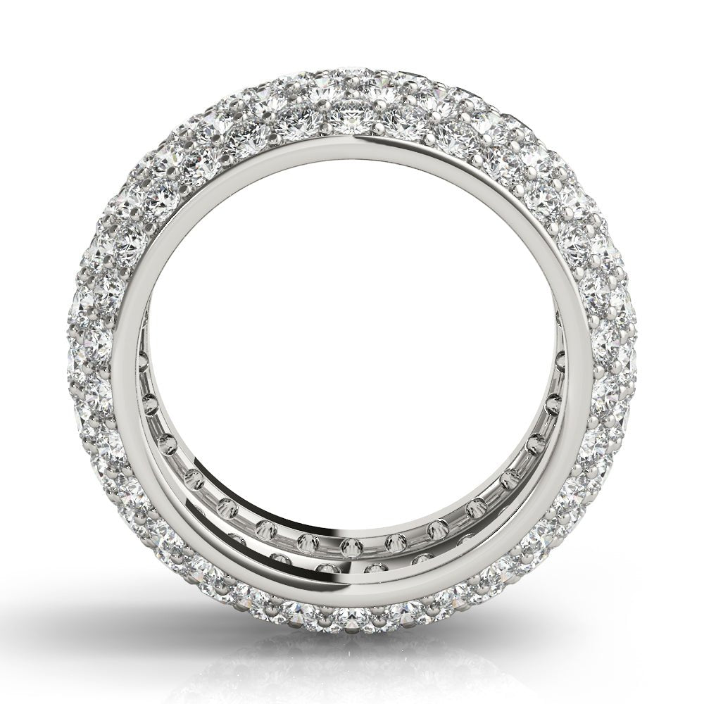 Dazzling & Shimmering 5 Row Prong Set Diamond Pavé Wedding Band - Diamonds By Rothschild