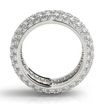 Dazzling & Shimmering 5 Row Prong Set Diamond Pavé Wedding Band - Diamonds By Rothschild