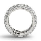 Dazzling & Shimmering 5 Row Prong Set Diamond Pavé Wedding Band - Diamonds By Rothschild