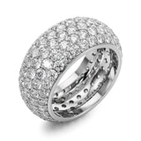 Dazzling & Shimmering 5 Row Prong Set Diamond Pavé Wedding Band - Diamonds By Rothschild
