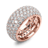 Dazzling & Shimmering 5 Row Prong Set Diamond Pavé Wedding Band - Diamonds By Rothschild