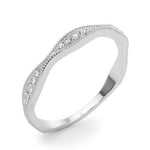Delicate Stackable Diamond Milgrain Pavé Wedding Band - Diamonds By Rothschild