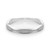 Delicate Stackable Diamond Milgrain Pavé Wedding Band - Diamonds By Rothschild