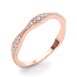 Delicate Stackable Diamond Milgrain Pavé Wedding Band - Diamonds By Rothschild