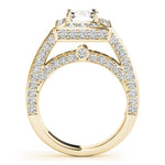 Diamond Encrusted Emerald Halo Engagement Ring - Diamonds By Rothschild