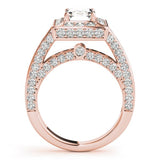 Diamond Encrusted Emerald Halo Engagement Ring - Diamonds By Rothschild