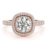 Double Halo Round Pavé Engagement Ring - Diamonds By Rothschild