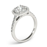 Double Halo Round Pavé Engagement Ring - Diamonds By Rothschild