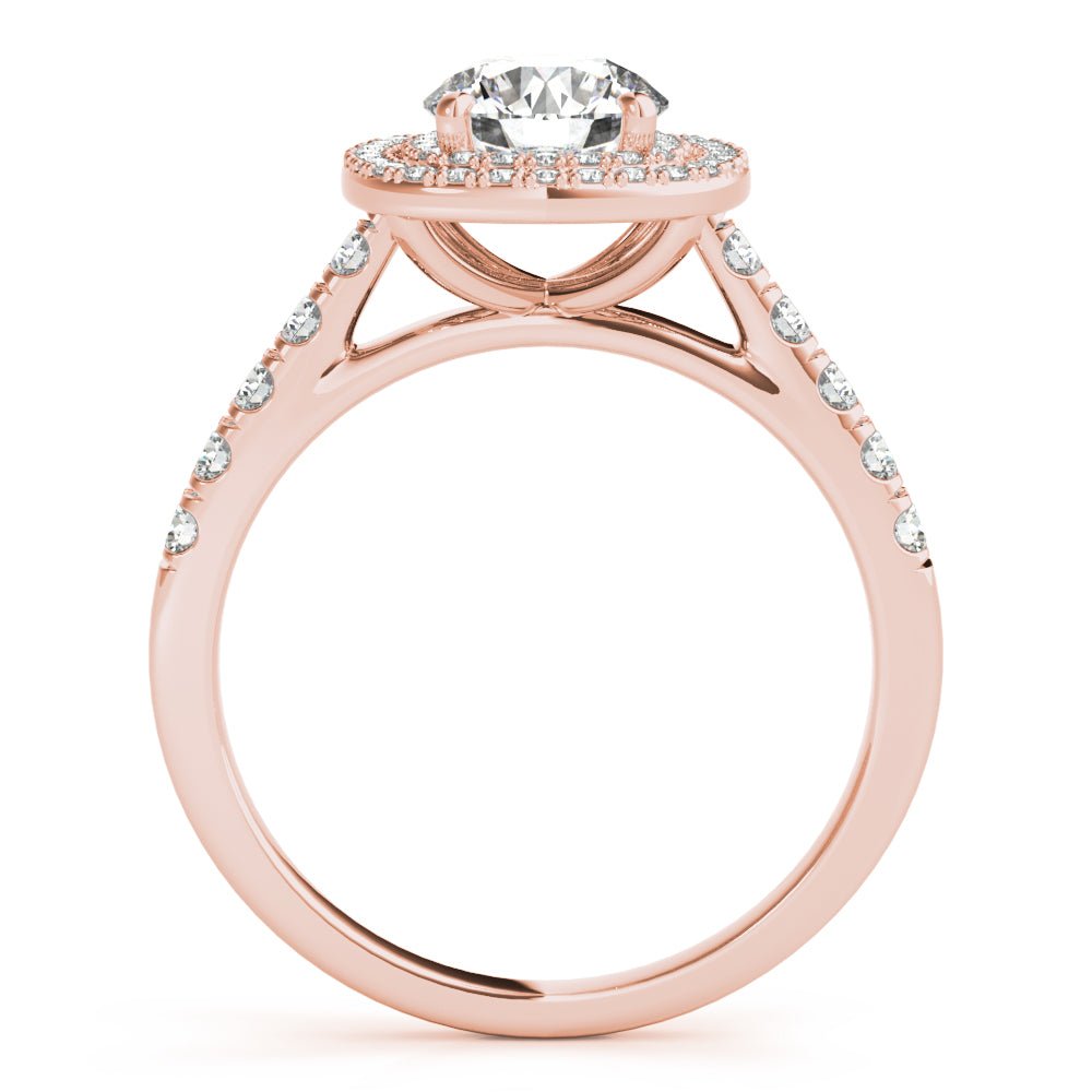 Double Halo Round Pavé Engagement Ring - Diamonds By Rothschild