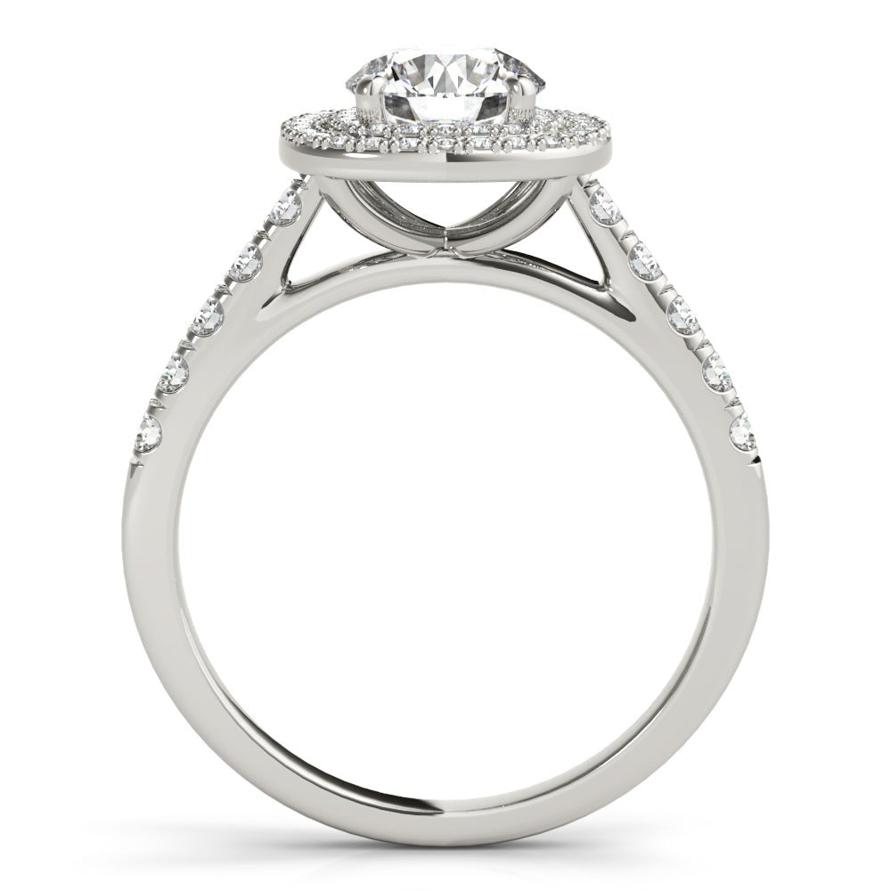 Double Halo Round Pavé Engagement Ring - Diamonds By Rothschild