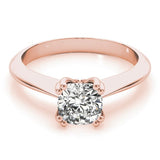 Double Prong Cushion Solitaire Engagement Ring - Diamonds By Rothschild