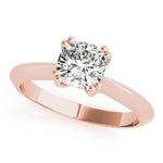 Double Prong Cushion Solitaire Engagement Ring - Diamonds By Rothschild