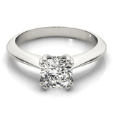 Double Prong Cushion Solitaire Engagement Ring - Diamonds By Rothschild