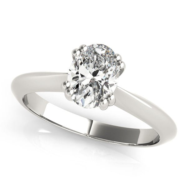Double Prong Oval Solitaire Engagement Ring - Diamonds By Rothschild