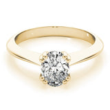Double Prong Oval Solitaire Engagement Ring - Diamonds By Rothschild