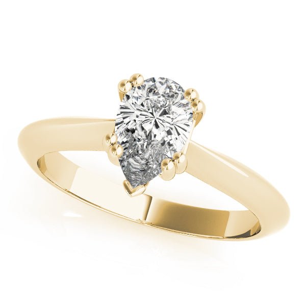 Double Prong Pear Engagement Ring - Diamonds By Rothschild