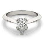 Double Prong Pear Engagement Ring - Diamonds By Rothschild