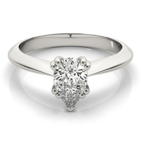 Double Prong Pear Engagement Ring - Diamonds By Rothschild