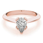 Double Prong Pear Engagement Ring - Diamonds By Rothschild