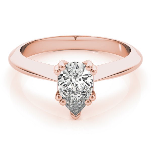 Double Prong Pear Engagement Ring - Diamonds By Rothschild
