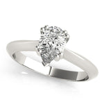 Double Prong Pear Engagement Ring - Diamonds By Rothschild