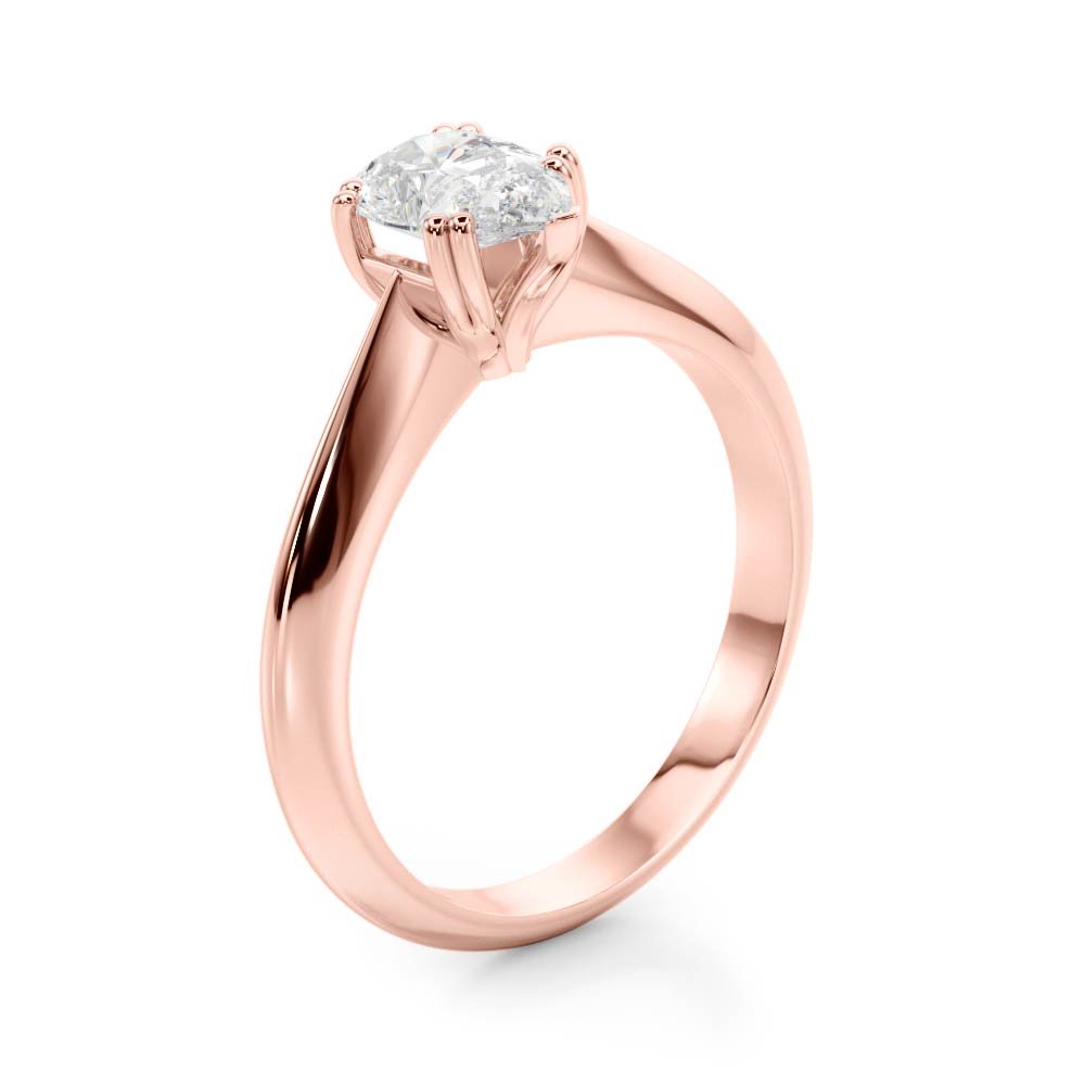 Double Prong Pear Engagement Ring - Diamonds By Rothschild