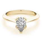 Double Prong Pear Engagement Ring - Diamonds By Rothschild